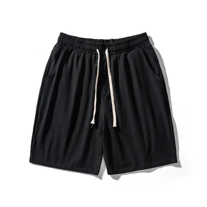 MrGB Cotton Line Shorts Men 2024 Summer Beach Casual Shorts Baggy Basic Pockets Shorts Men's Clothing