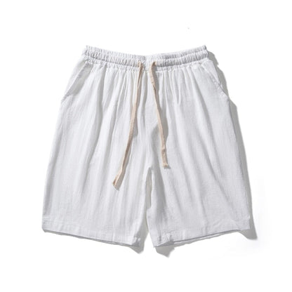 MrGB Cotton Line Shorts Men 2024 Summer Beach Casual Shorts Baggy Basic Pockets Shorts Men's Clothing