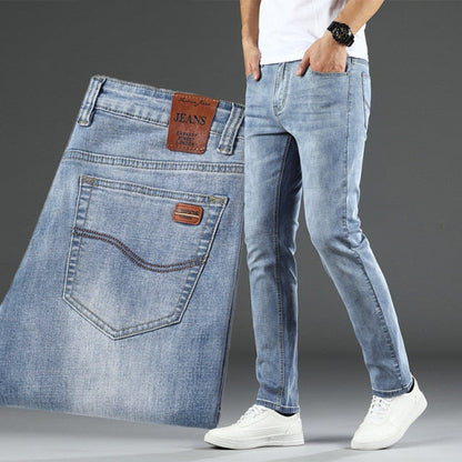 ICPANS Autumn Summer Denim Jeans Men Straight Stretch Regular Jeans for Man Black Classic Vintage Mens Pant Big Size 29-38 40