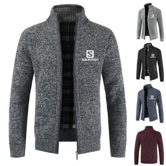 S  Sweater Coat Men 2024 Spring Autumn Faux Fur Wool Warm Wool Liner Zipper Fleece Coats