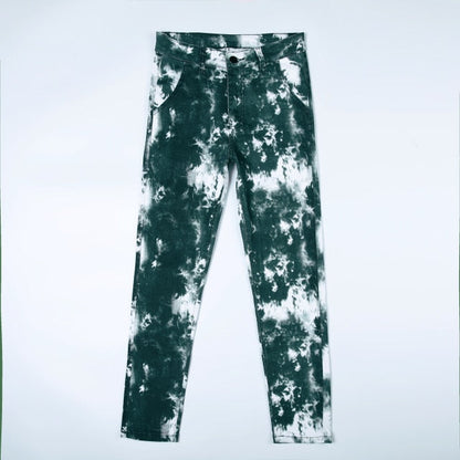 Jeans Men Statue Printed Harajuku Fashion Brand Street Casual Loose khaki Jeans Washing Motorcycle pants