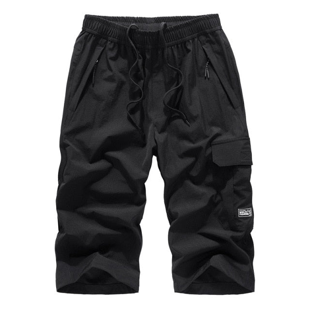 Mens Summer Shorts 2024 Large Size 5xl 6XL 7XL 8XL Quick Dry Breeches Bermuda Male Elastic Stretch Zipper Pocket Long Short Men