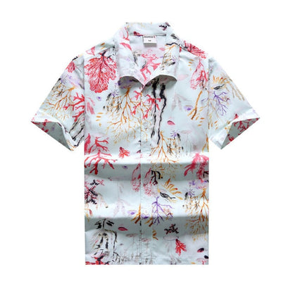 Hawaiian Shirts Surf Short Sleeve Beach Shirt Men Summer Fashion Palm Tree banana Print Tropical camisa masculina Party Holiday