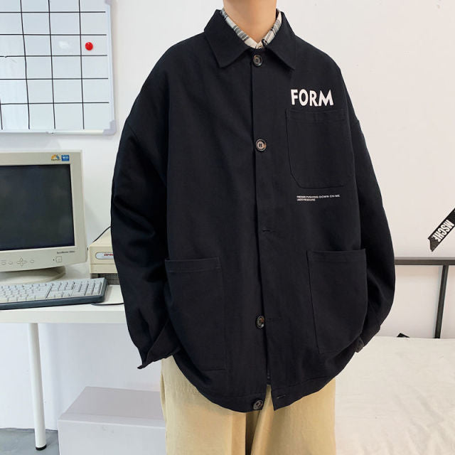 Men's Bomber Jacket Casual Clothes Korean Fashion Safari Style Jacket Multi-pocket 2024 New Men's Autumn Clothes Oversized Coat