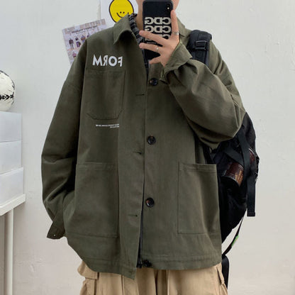 Men's Bomber Jacket Casual Clothes Korean Fashion Safari Style Jacket Multi-pocket 2024 New Men's Autumn Clothes Oversized Coat