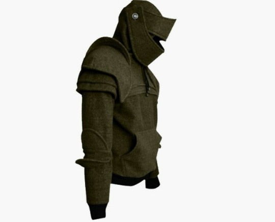 Streetwear Men Arthur Medieval Hollow Knight Hoodie Armor Sweatshirt Pullover Hooded Jacket Coat W104