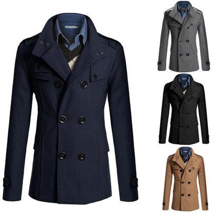 MRMT 2024 Brand Autumn Winter New Men's Jackets Body Repair Woolen Overcoat for Male Double Breasted Thickened Jacket