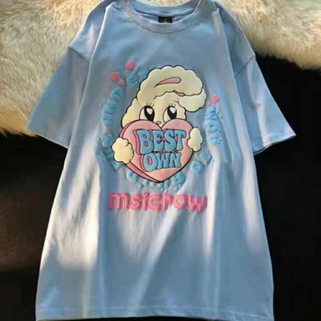 Sixsr Kawaii Dog Print T-Shirt Harajuku Casual Loose Summer Women&#39;S T-Shirt Cute Sweet Aesthetic Oversized Tops Streetwear