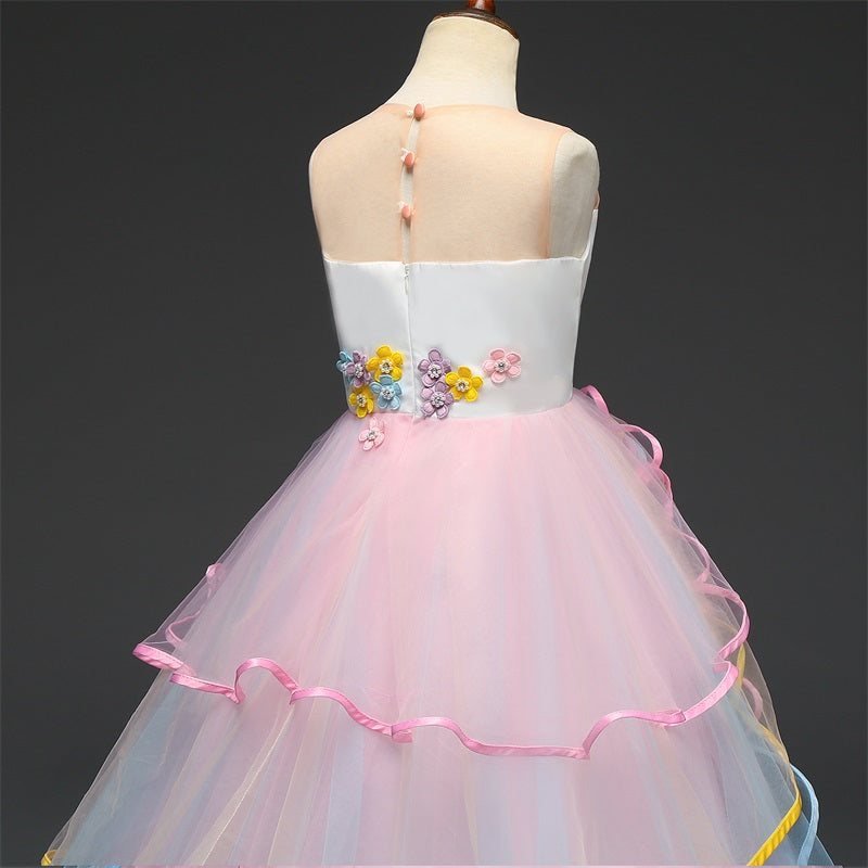 sixsr Red Girl Lace Embroidery Christmas Birthday Party Dress Flower Wedding Gown Formal Kids Dresses For Girls Teen Clothes 6 14 Yrs